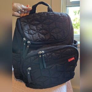 Skip Hop Black Quilted Diaper Bag